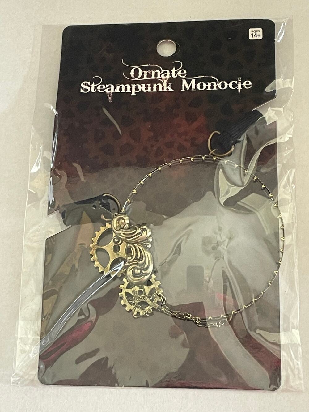 ADULT STEAMPUNK VICTORIAN MONOCLE WITH GEARS COSTUME ACCESSORY GLH190181